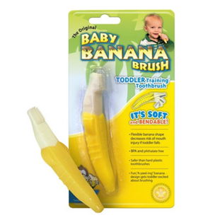 BABY BANANA 香蕉宝宝 美国Baby banana 香蕉宝宝牙胶牙刷 无柄款 2段 不含双酚A怎么样,好不好 