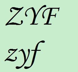 ZYF这3个字母有没有很好看的写法