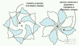 幼儿八叶纸风车的做法 手工双层纸风车的做法