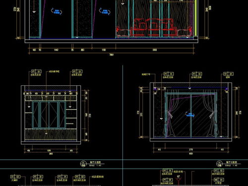 现代样板房CAD施工图 效果图 物料表平面设计图下载 图片29.89MB 全套家装CAD大全 家装施工CAD图纸 