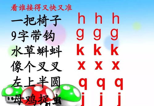 部编版一年级上册汉语拼音6 j q x 图文讲解 知识点梳理