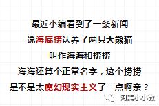 给熊猫取名是严肃的事,能不能别这么为所欲为啊