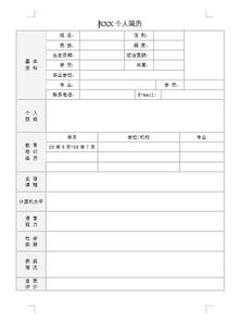 excel怎么制作个人简历的方法