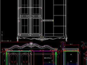 欧式整体衣柜门板cad