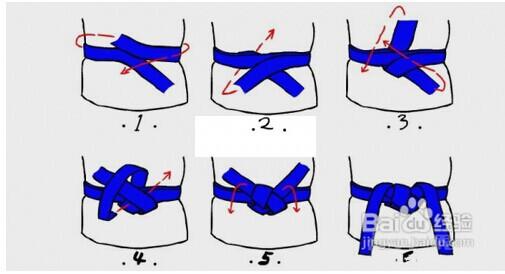 跆拳道腰带怎么系 
