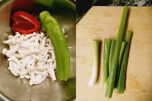 白玉菇炒青椒红椒的做法步骤图,怎么做好吃 