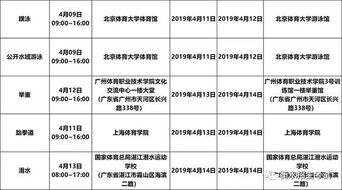 2019年体育单招专业考试安排 全国统考部分