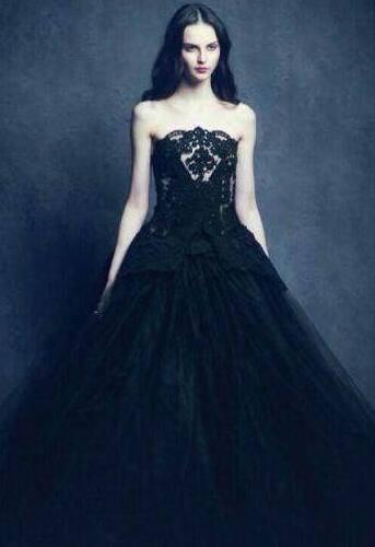十二星座专属黑色婚纱,双子座黑色孔雀翎,水瓶座浪漫欧根纱