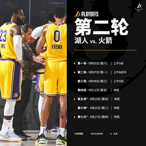 NBA火箭队赛程(湖人vs火箭总决赛g1)