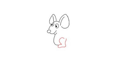卡通大耳朵老鼠怎么画 