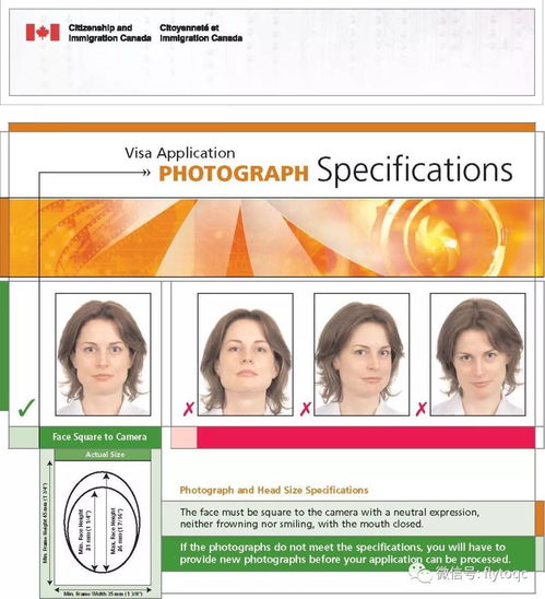 加拿大签证照片要求