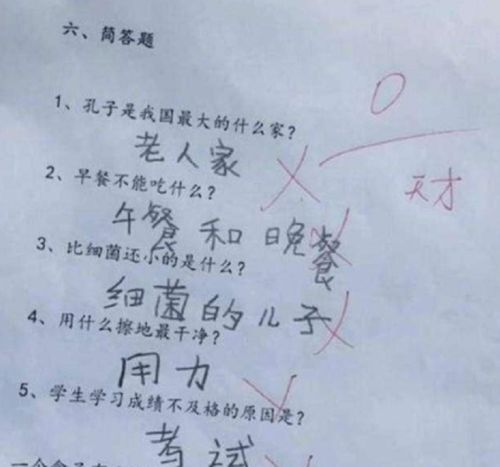 金木水火土哪个腿最长 ,小学生3个字回应,脑回路异于常人