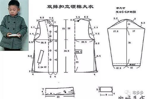 几款儿童卫衣大衣参考裁剪图