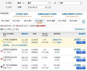 天津飞机票查询,天津飞机票查询攻略-第6张图片