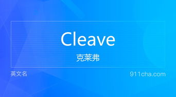 Cleave的意思 克莱弗 英文名Cleave是什么意思 英文名含义 英文名 911查询 