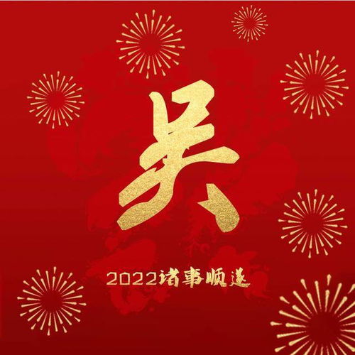 烟花系丨2022新年姓氏头像红色系喜庆
