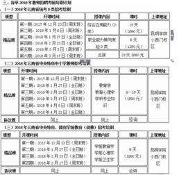 2018昆明教师类考试课程安排 