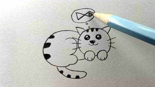 小猫的简单画法,写个300描一下就好 