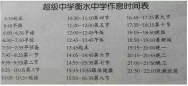 衡水中学学霸的作息时间表曝光 你有多自律,就有多成功