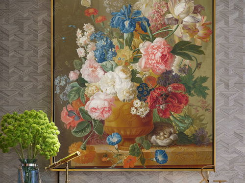 欧式手绘花朵油画无框画图片下载 