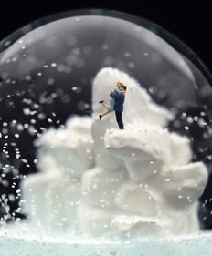 玻璃下的美丽世界 拥抱 雪 雪花玻璃球 水 堆糖,美好生活研究所 