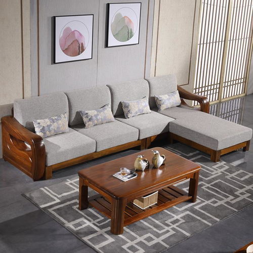 金丝檀木现代中式沙发
