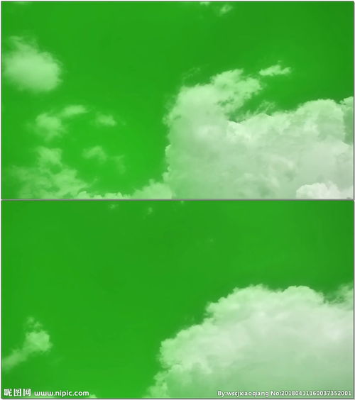 绿布抠像云层飘动 