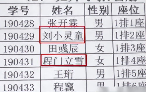 家长为学生取名成了儿戏,四字名字早已落伍, 谐音梗 再度来袭