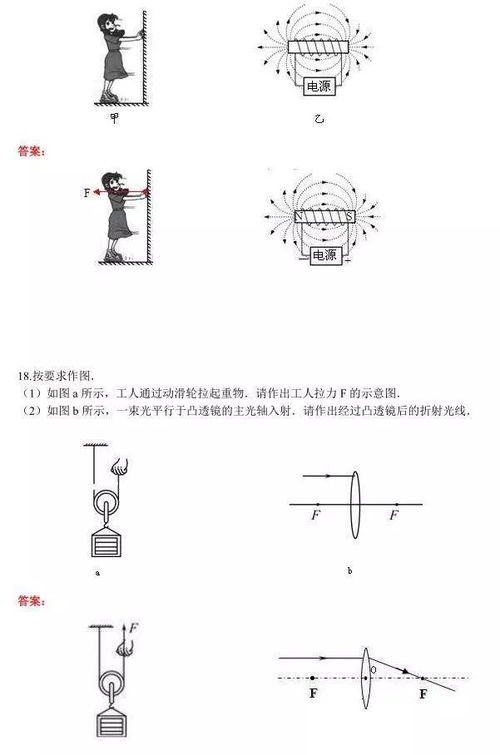 中考物理 初中物理作图题练习 含答案 ,中考不能丢的5分