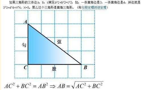 勾股定理345(勾股定理3456810,五组勾股数)