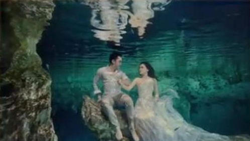 水下婚纱照,解析水下婚纱照怎么拍 拍出唯美水下婚纱照
