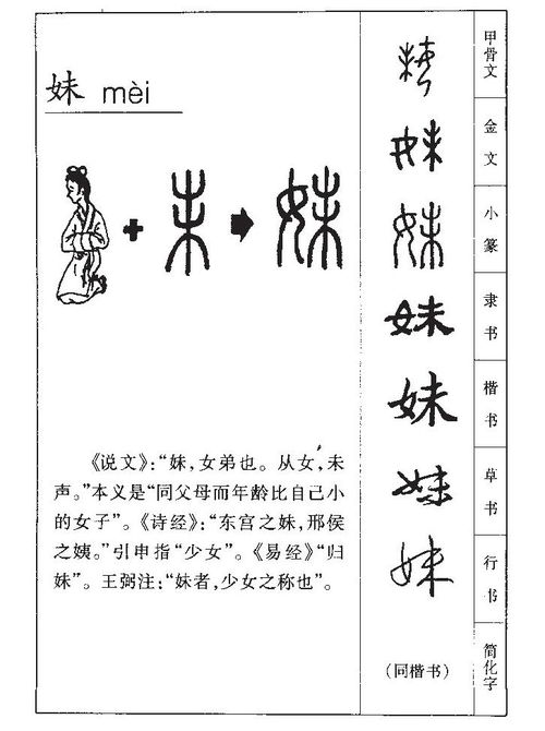 妹的意思 妹字五行属什么 妹字取名的寓意 