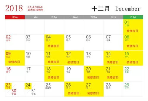 分享︱2018装修开工吉日大全,请签收 