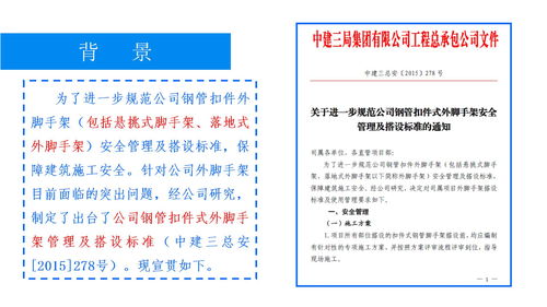 公司钢管扣件式外脚手架搭设及管理标准ppt课件下载 PPT模板 爱问共享资料 