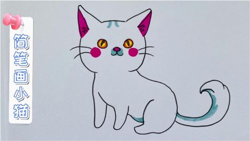 动物简笔画,可爱的小猫 