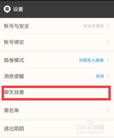 陌陌怎么设置聊天背景