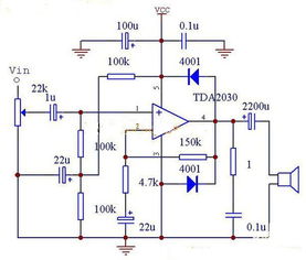 tda2030原理的两个二极管做什么用的