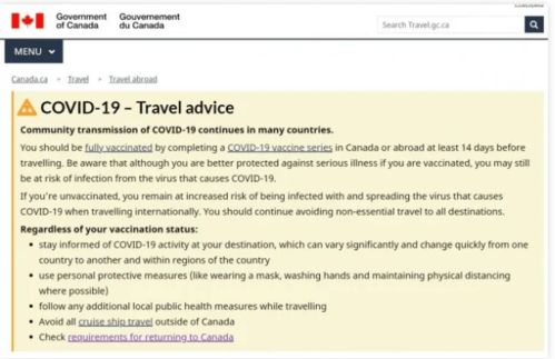 加拿大政府取消非必要旅行限制 允许自由出国