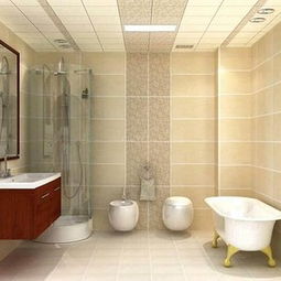 壁灯瓷砖圆形吊顶面盆柜欧式卫生间浴缸化妆镜时尚别致的卫生瓷砖花色效果图 