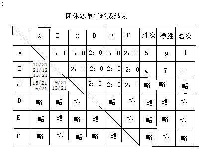 5个人打羽毛球循环赛,如何分组(羽毛球比赛的分组图)