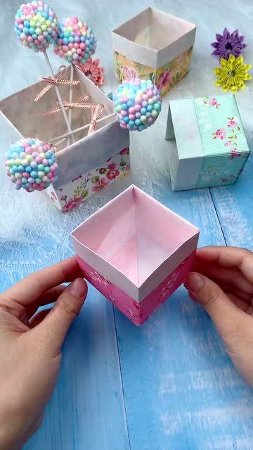 简单的糖果盒,拿张好看的大纸做来过年装糖果吧 