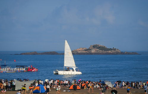 社会 浙江舟山 夏季海滨游持续升温