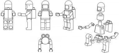 lego玩具小人偶设计模型