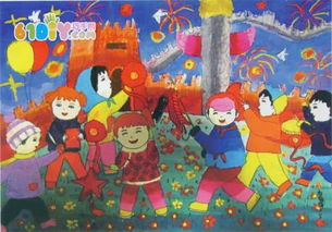 春节美术画(春节美术画八年级的 绘画)