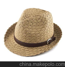 新款夏季韩版麻花礼帽 英伦风爵士帽时尚沙滩帽草帽男女遮阳帽子