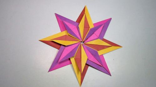 儿童手工折纸飞镖 简单漂亮八角旋风飞镖的折法 