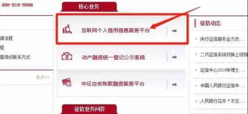 互联网个人信用信息服务平台