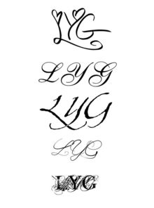LYG字母的漂亮艺术写法 