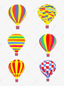 热气球元素之卡通彩色套图素材图片免费下载 高清psd 千库网 图片编号11685733 
