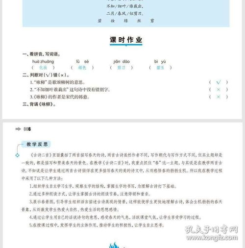 2020版小学教师特级教案与课时作业新设计二年级下册语文人教部编